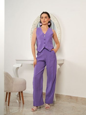 Trouser Vest Set (Purple)